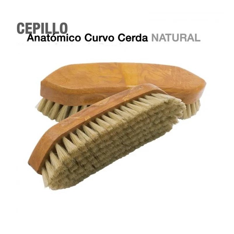 Cepillo anatómica curvo cerda natural