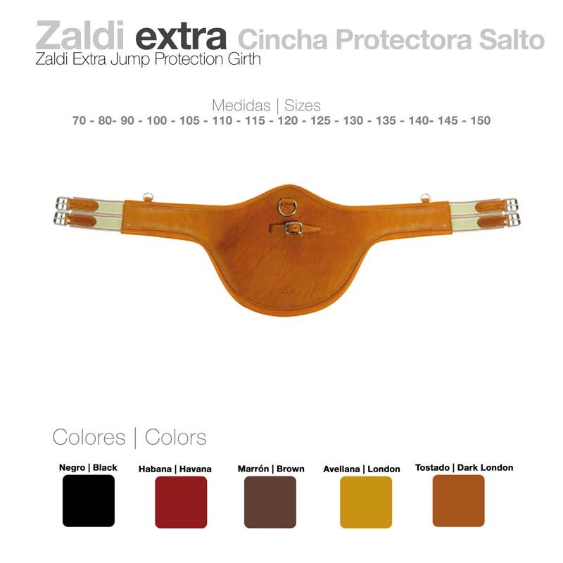 Cincha Cuero Salto Zaldi Extra